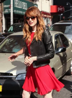 EMMA STONE LEATHER JACKET