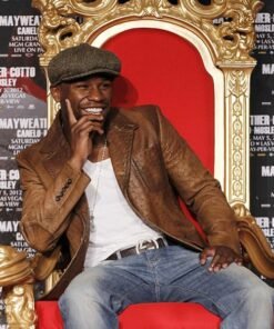 FLOYD MAYWEATHER LEATHER BLAZER BROWN