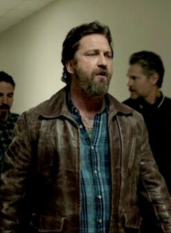 Gerard Butler Den of Thieves Leather Jacket