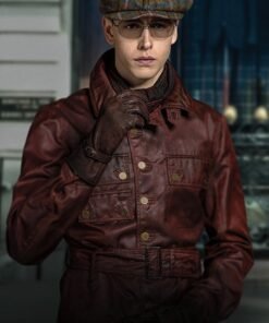 Harris Dickinson The Kingsman Leather Jacket