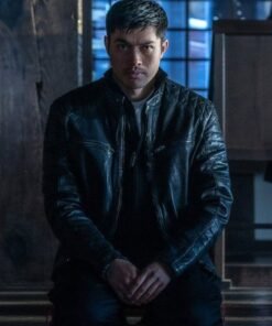 HENRY GOLDING SNAKE EYES LEATHER JACKET