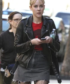 JENA MALONE TIME OUT OF MIND LEATHER JACKET