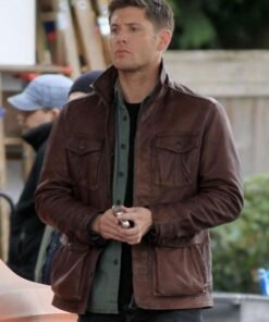 JENSEN ROSS ACKLES SUPERNATURAL SEASON 7 LEATHER JACKET