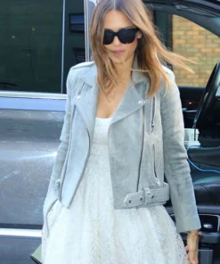 JESSICA ALBA LEATHER JACKET