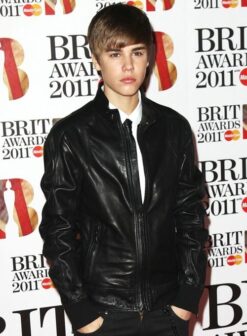 Justin Bieber The Brit Awards Leather Jacket