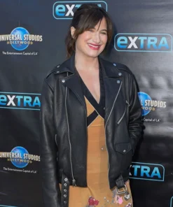 KATHRYN HAHN LEATHER JACKET