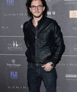 Kit Harington Battersea Annual Party Leather Jacket