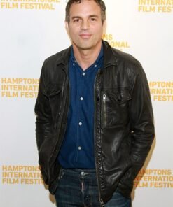 MARK RUFFALO HAMPTONS FILM FESTIVAL LEATHER JACKET