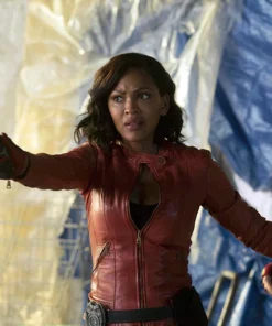 MEAGAN GOOD MINORITY REPORT LEATHER JACKET