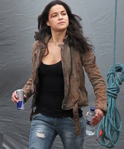 MICHELLE RODRIGUEZ FURIOUS 7 LEATHER JACKET
