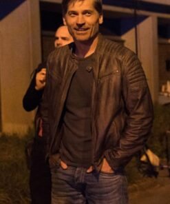 NIKOLAJ COSTER WALDAU DOMINO LEATHER JACKET