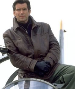 Pierce Brosnan Tomorrow Never Dies Leather Trench Coat
