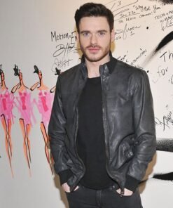 RICHARD MADDEN LEATHER JACKET BLACK