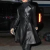 RIHANNA LEATHER TRENCH COAT