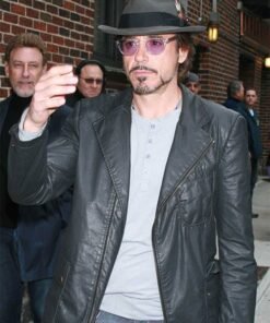 ROBERT DOWNEY JR LEATHER BLAZER