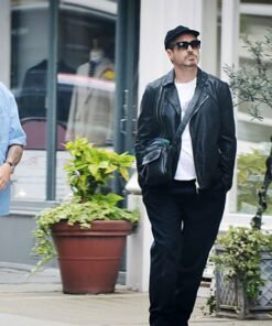 ROBERT DOWNEY JR. LEATHER JACKET BLACK