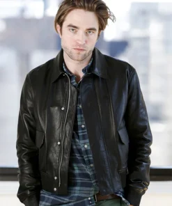ROBERT PATTINSON LEATHER JACKET BLACK