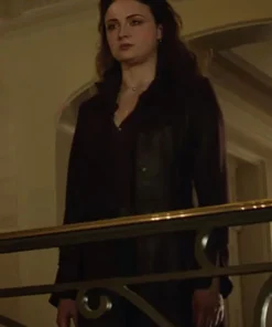 SOPHIE TURNER DARK PHOENIX LEATHER LONG COAT