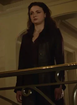 SOPHIE TURNER DARK PHOENIX LEATHER LONG COAT