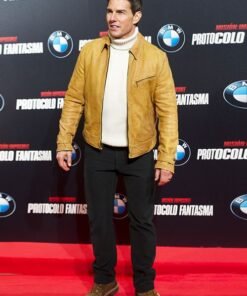 TOM CRUISE MISSION IMPOSSIBLE 4 PREMIERE LEATHER JACKET