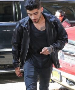 ZAYN MALIK LEATHER JACKET BLACK