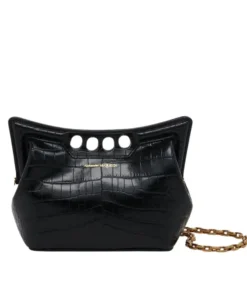 Alexander Mcqueen Women's The Peak Bag Mini With Chain In Black