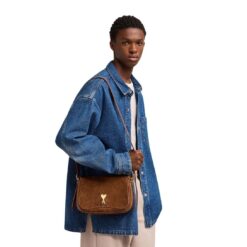 AMI PANAME PANAME SATCHEL Bag IN COGNAC