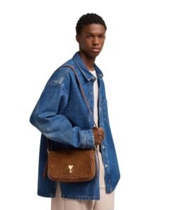 AMI PANAME PANAME SATCHEL Bag IN COGNAC