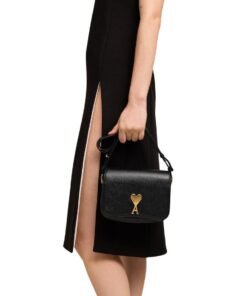AMI Small Paris Paris Bag IN BLACK