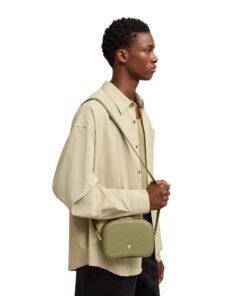 AMI PARIS PARIS CAMERA BAG IN OLIVE