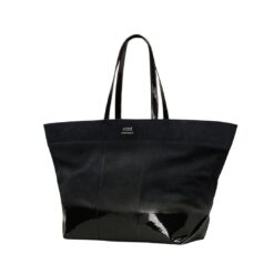 EAST WEST MAXI AMI SHOPPING BAG IN BLACK