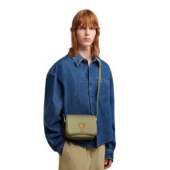 AMI MINI PARIS PARIS BAG IN OLIVE