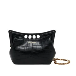 Alexander Mcqueen Women's The Peak Bag Mini With Chain In Black
