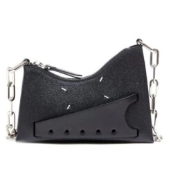 MAISON MARGIELA MICRO SNATCHED LEATHER SHOULDER BAG
