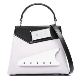 MAISON MARGIELA LOGO-PLAQUE LEATHER TOTE BAG