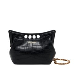 ALEXANDER MCQUEEN  WOMEN'S THE PEAK BAG MINI WITH CHAIN IN BLACK