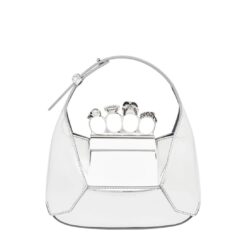 ALEXANDER MCQUEEN WOMEN'S THE JEWELLED HOBO MINI BAG IN SILVER