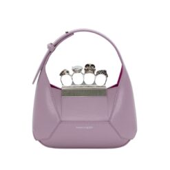 ALEXANDER MCQUEEN WOMEN'S THE JEWELLED HOBO MINI BAG IN ANTIQUE PINK