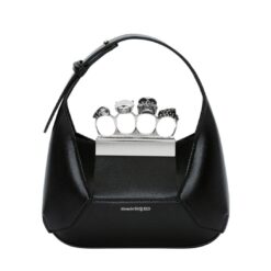 ALEXANDER MCQUEEN WOMEN'S THE JEWELLED HOBO MINI BAG IN BLACK