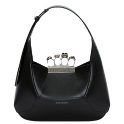 ALEXANDER MCQUEEN WOMENS THE JEWELLED HOBO BAG IN BLACK