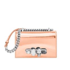 ALEXANDER MCQUEEN WOMEN'S MINI JEWELLED SATCHEL IN COPPER