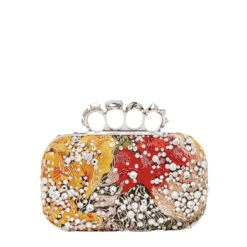 ALEXANDER MCQUEEN WOMEN'S KNUCKLE CLUTCH IN MULTICOLOR
