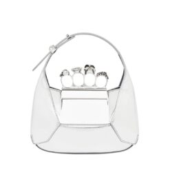 ALEXANDER MCQUEEN WOMEN'S THE JEWELLED HOBO MINI BAG IN SILVER