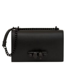 ALEXANDER MCQUEEN WOMANS JEWELLED SATCHEL IN BLACK