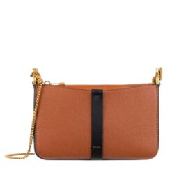 CHLOE MARCIE POUCH ON CHAIN TAN