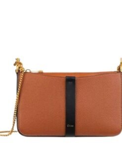 CHLOE MARCIE POUCH ON CHAIN TAN