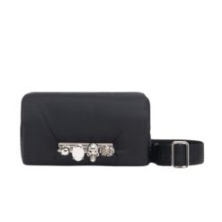 ALEXANDER MCQUEEN MANS THE PUFFY KNUCLE BUM BAG IN BLACK