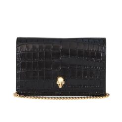 ALEXANDER MCQUEEN WOMANS SMALL SKULL IN BLACK
