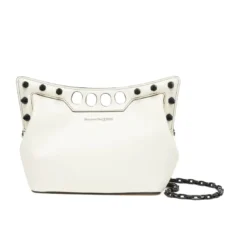 Alexander Mcqueen Womens The Peak Bag Mini With Chain In Soft Lvory