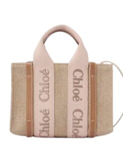 CHLOE MINI WOODY TOTE BAG BLUSHY BEIGE